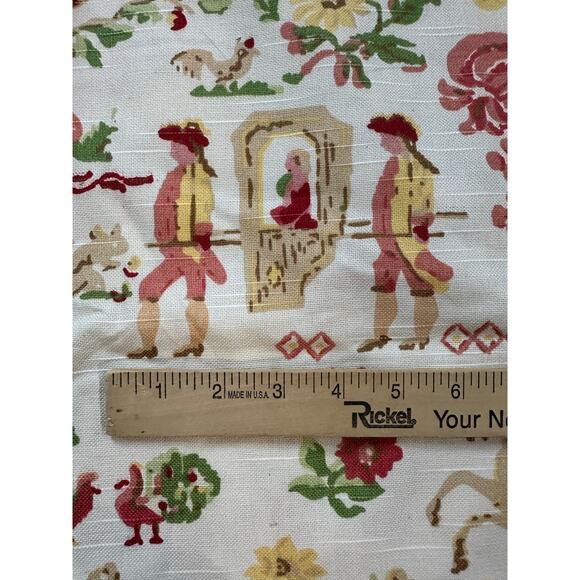 Richloom Platinum Collection Fabric rare 8 yards wide toile de jouy European 55” - Picture 6 of 16